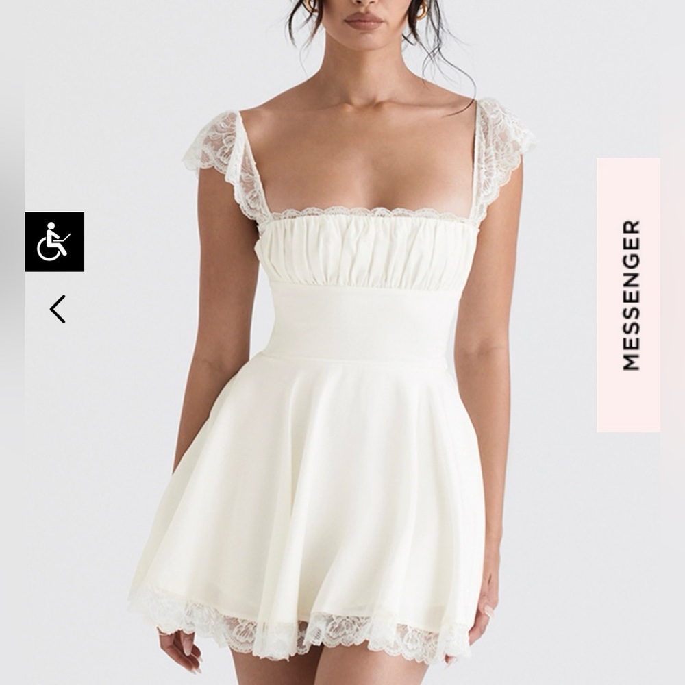 House of CB Kaia ivory dress size Large